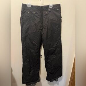 BURTON ~ DRY RIDE BLACK‎ EMBROIDERED SNOWBOARD SKI PANTS ~ S
